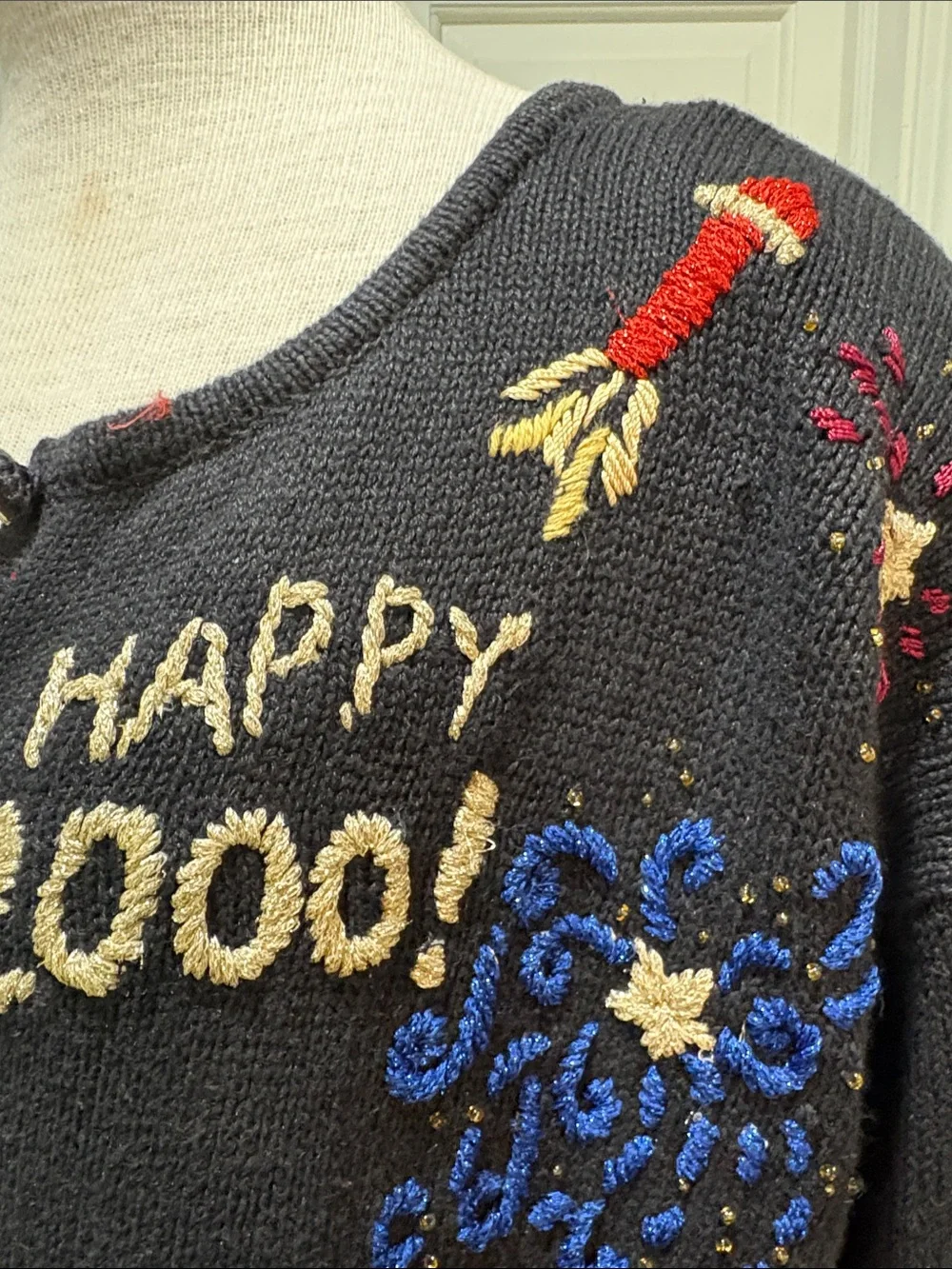 Tiara vintage 2000s cardigan with sequins and embroidery
